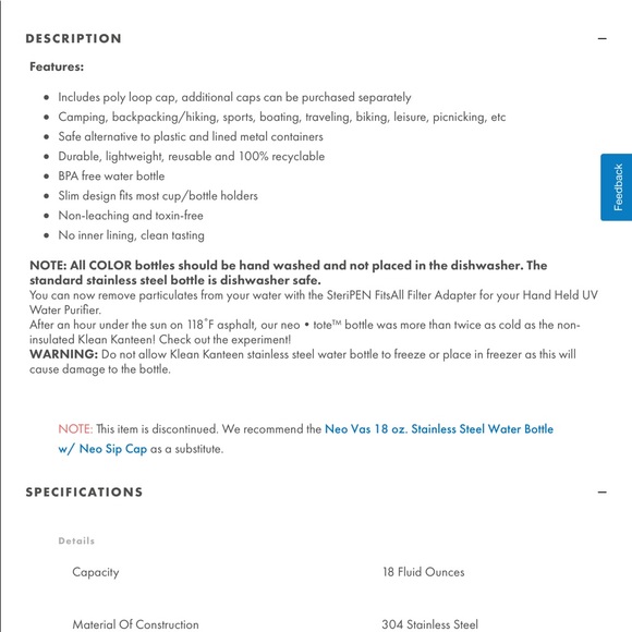 Stainless Steel Water Bottle - Picture 6 of 6